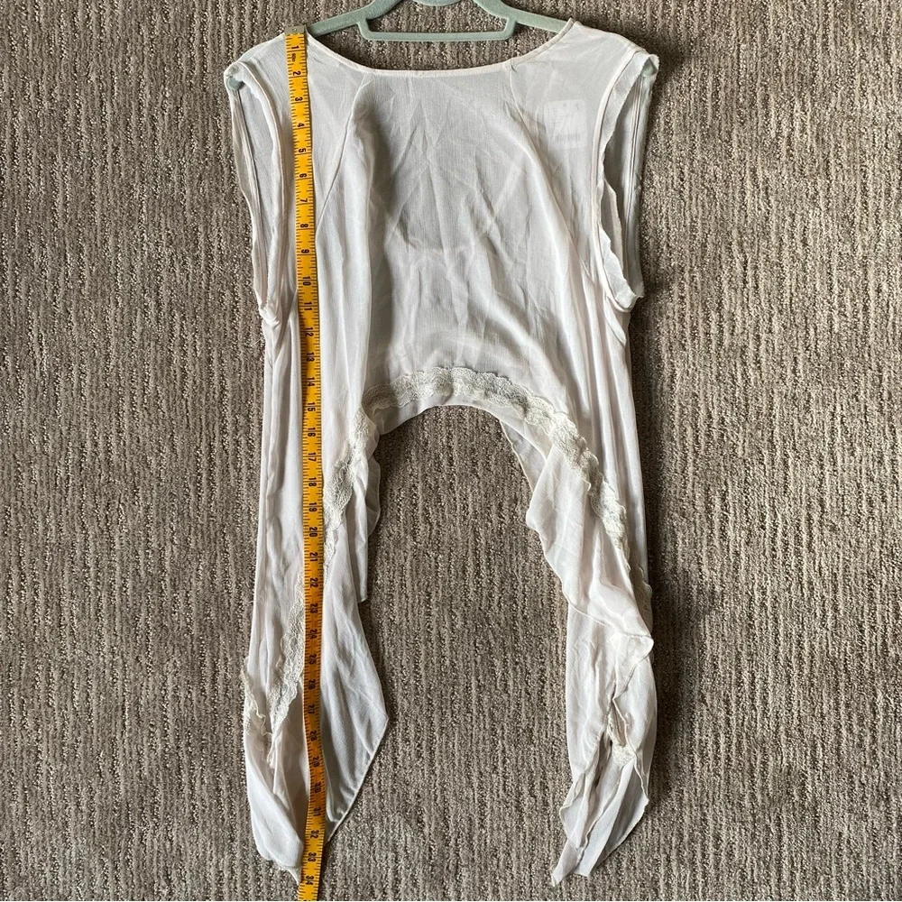 Free People Intimately Sheer Lace Ruffle Top - Picture 9 of 9